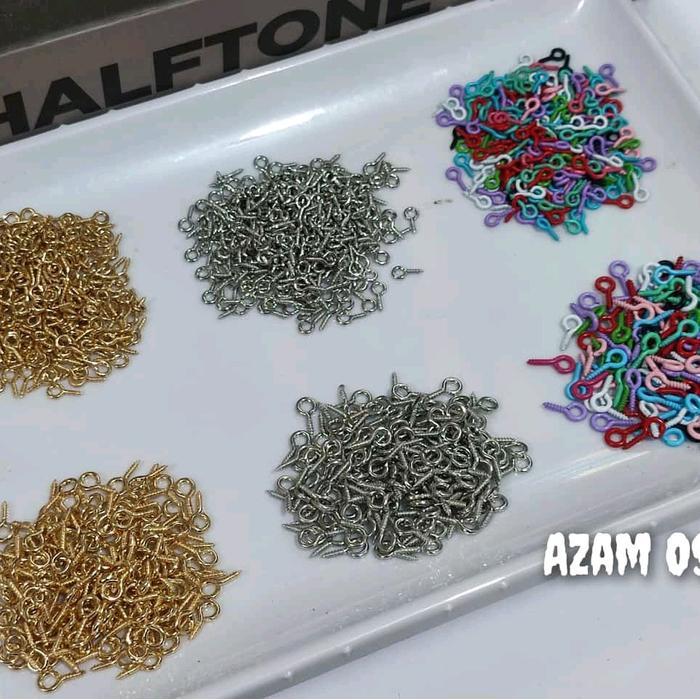 "New" paku gantung an ulir/ sekrup kait resin/100pcs