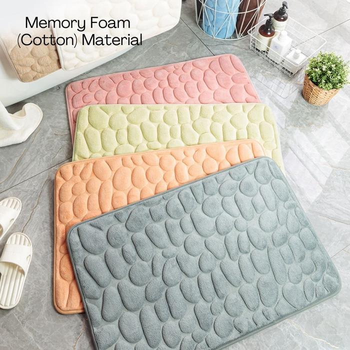 KOKOMI Premium Keset Memory Foam IWA Keset Kamar Mandi Tebal Bathroom Mat Memory Foam Tebal Keset