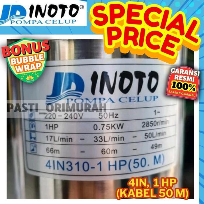 Submersible Pump Inoto 1HP 4" + Control Box Pompa Satelit Inoto 4" 1HP 4 in 1 HP Pompa Celup Inoto