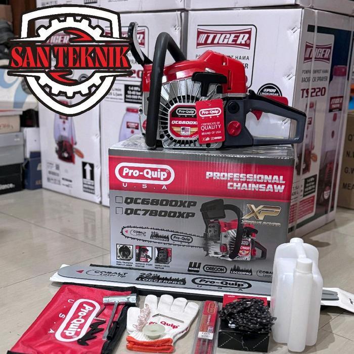 Chainsaw PROQUIP 22" QC6800XP Bar Laser XTREME POWER 2TAK / Mesin Gergaji Kayu Senso PRO QUIP QC 680