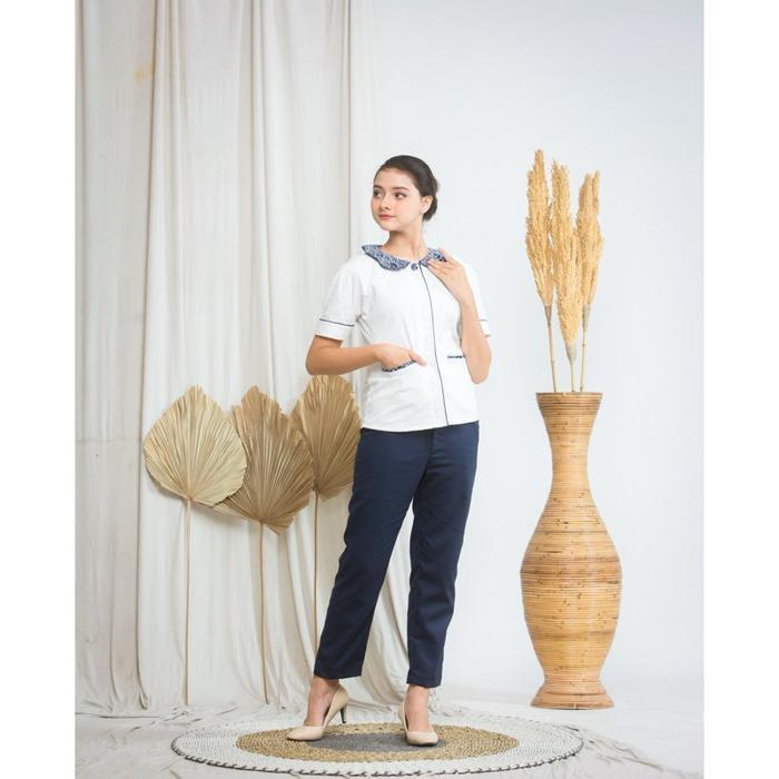 DISKON SOPHIE Lengan Pendek seragam baju suster/ nanny uniform/ hotel spa uniform READY STOCK