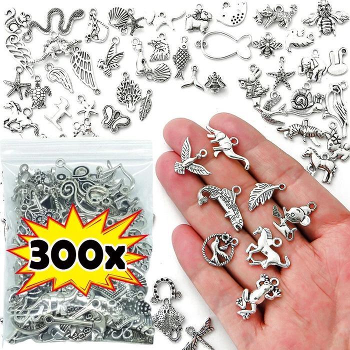 100/500PCS TIBETAN SILVER MIXED PENDANT ANIMALS CHARMS BEADS FOR JEWELRY MAKING BRACELET EARRINGS