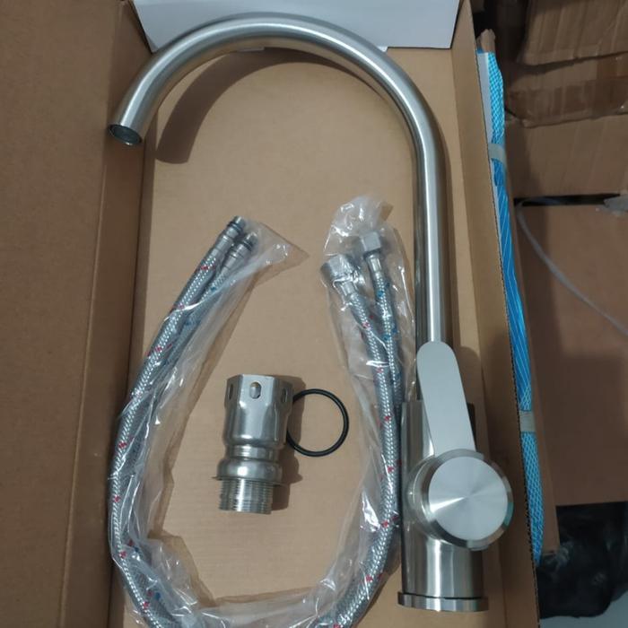 Kran Sink Angsa Dapur Stainles Panas Dingin Model Toto Murah