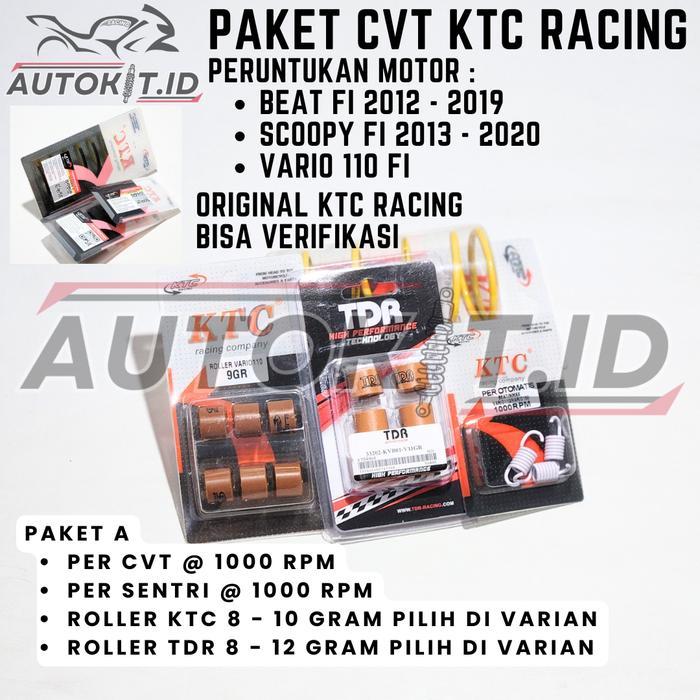 PAKET KIRIAN CVT KTC RACING VARIO 110 FI / BEAT FI (2012-2019), SCOOPY FI (2013-2020)