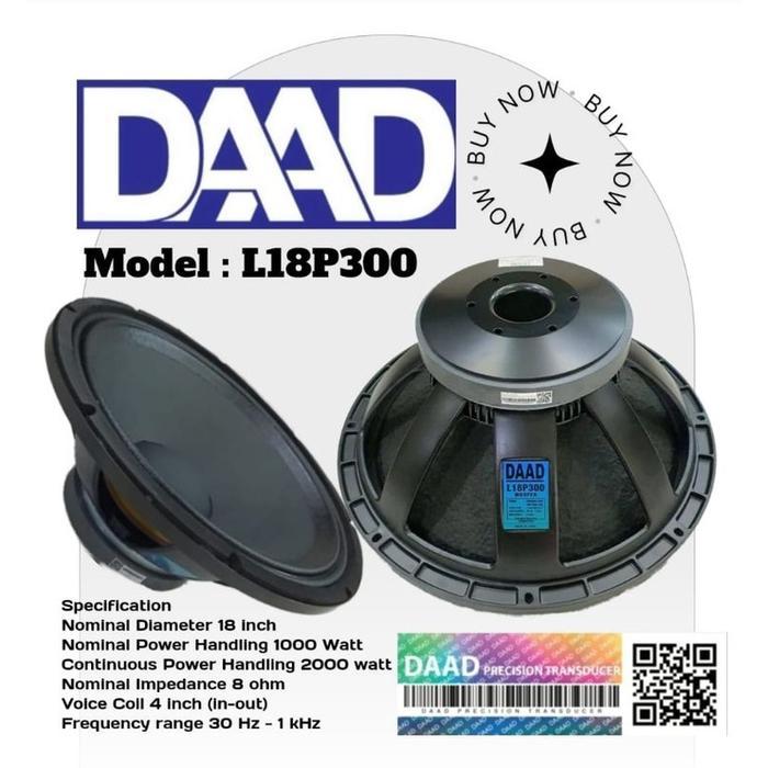 SPEAKER SUBWOOFER DAAD 18 INCH L18P300 ORIGINAL