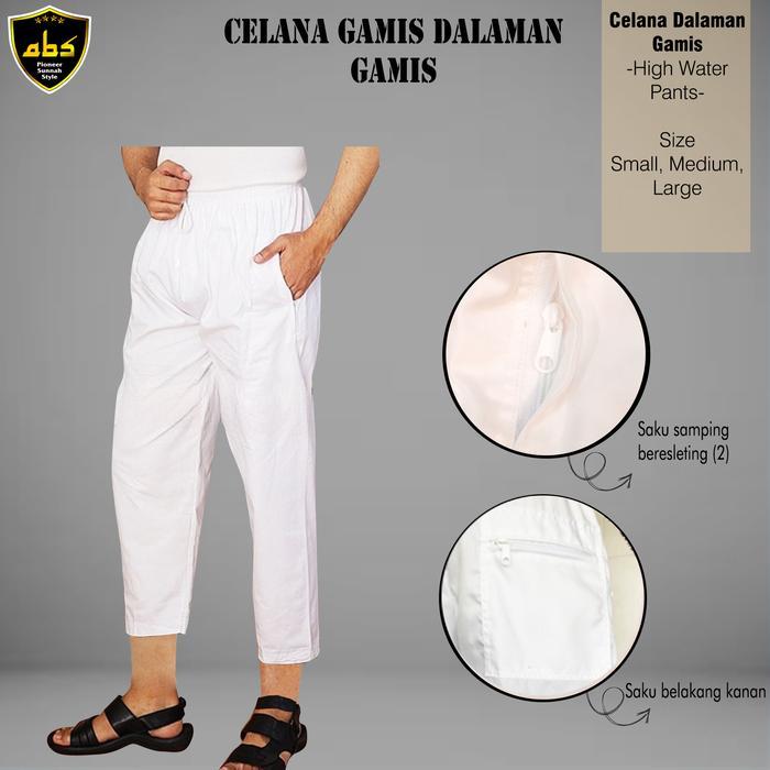 Terlaris Celana Sirwal Putih Pria Dewasa Dalaman Jubah Gamis Pria Celana Sirwal Santai Perlengkapan