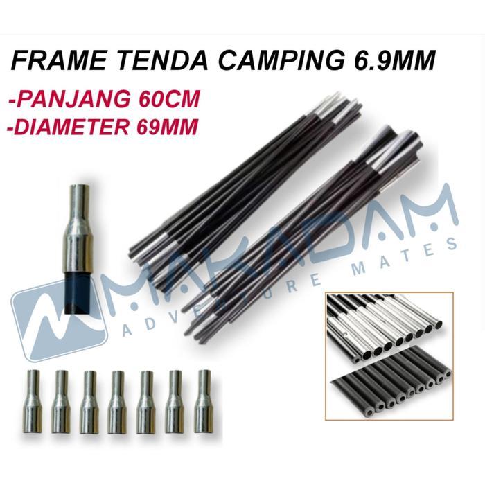 frame tiang tenda camping fiber 6.9mm