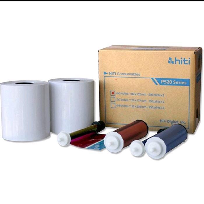Hiti P520 / P525 4R 4X6" ( 10X15Cm ) G2 Paper And Ribbon Photo Media Set