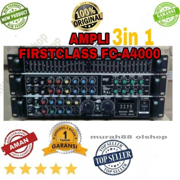 Ampli bluetooth firsclass FC A4000 BBE PROCESSOR power amplifier mixer