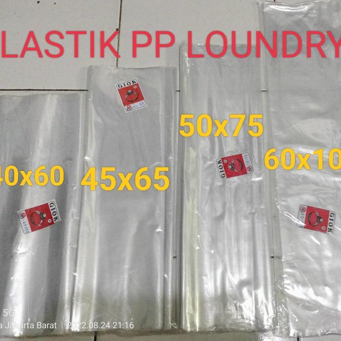 kantong plastik besar bening PP LOUNDRY 30x45 35x50 40x60 45x65 50x75