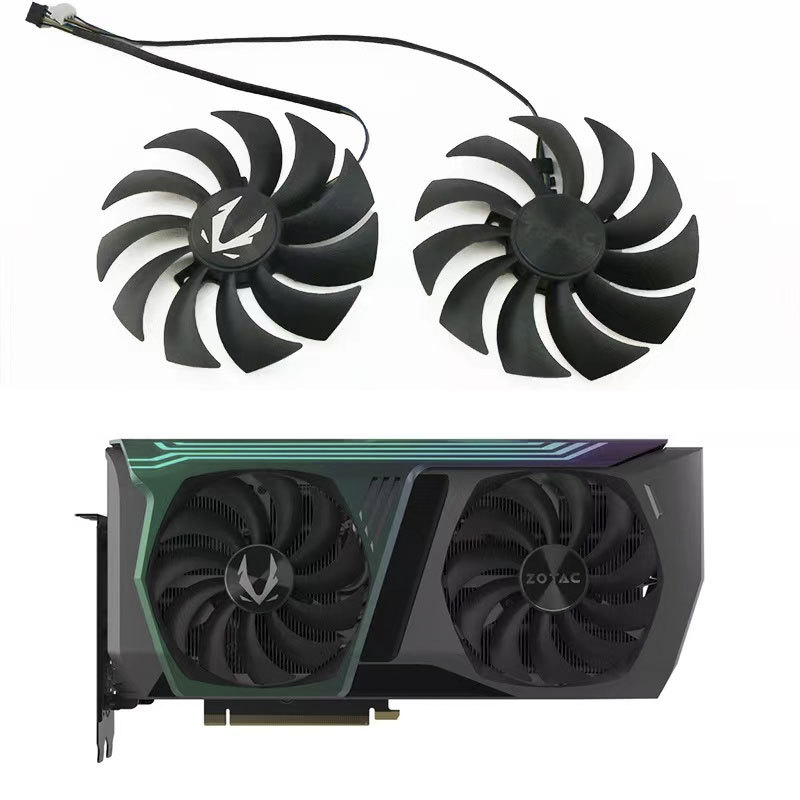 2 FAN Brand new 100MM 4PIN GAA8S2U RTX3070 GPU fan for ZOTAC GAMING GeForce RTX 3070 AMP Holo graphi