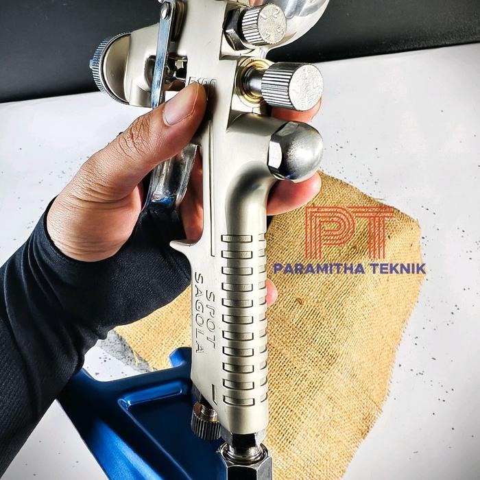 Spot Sagola Spraygun F100G Tabung Atas Tekanan Tinggi 400 Ml Alat Semprotan Cat High Pressure 43-55