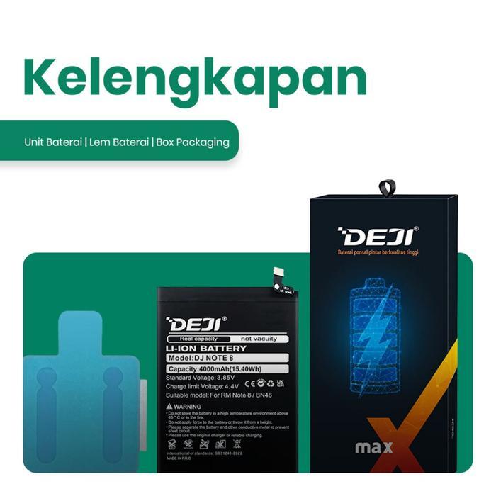 DEJI BATERAI BN46 FOR REDMI 7/NOTE 8 4000MAH 3.8V ORIGINAL BATTERY