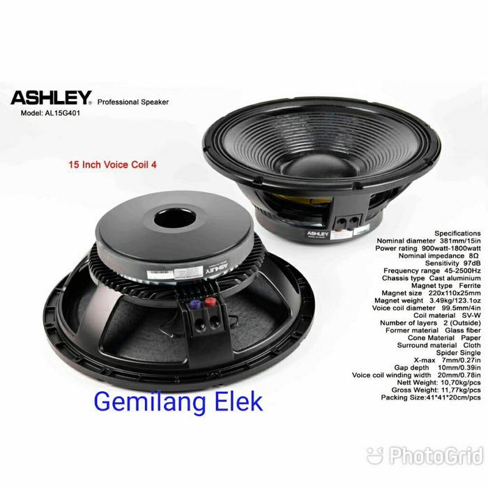 SPEAKER ASHLEY 15 INCH AL15G401 - Elard Store 33