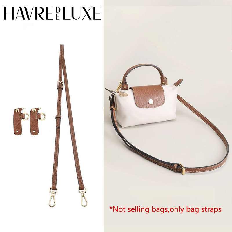 Leather Replacement Crossbody Bag Strap For Longchamp Mini Bag Shoulder Strap Without Punching