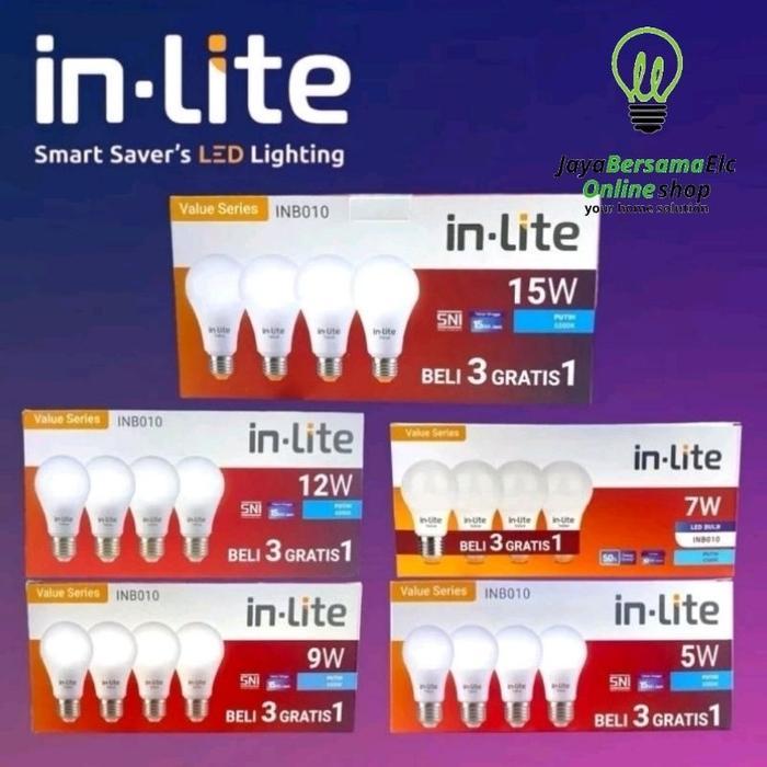 Lampu Inlite Bolam LED INLITE murah 5w 7w 9w 12w 15w