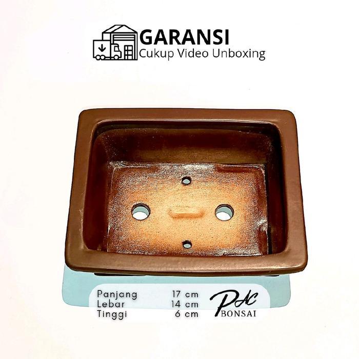 PREMIUM POT BONSAI KERAMIK ELEGAN SEGI BERKUALITAS TINGGI SUKULEN KAKTUS ADENIUM