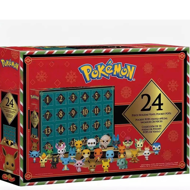 Anime Pikachu Christmas Advent Calendar 24 Day Countdown Calendar Cartoon Cute Surprise Box Figure