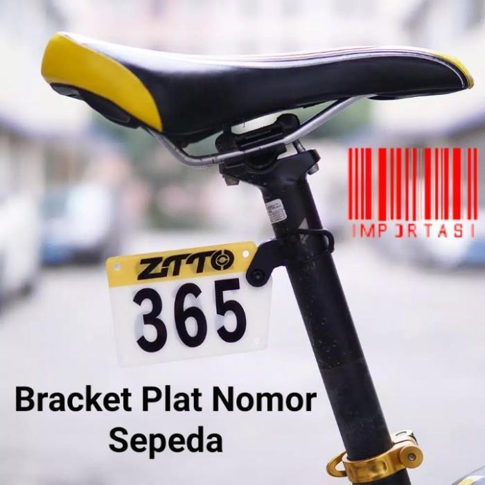 BRACKET HOLDER PLAT NOMOR & LAMPU SENTER SEPEDA MTB SELI