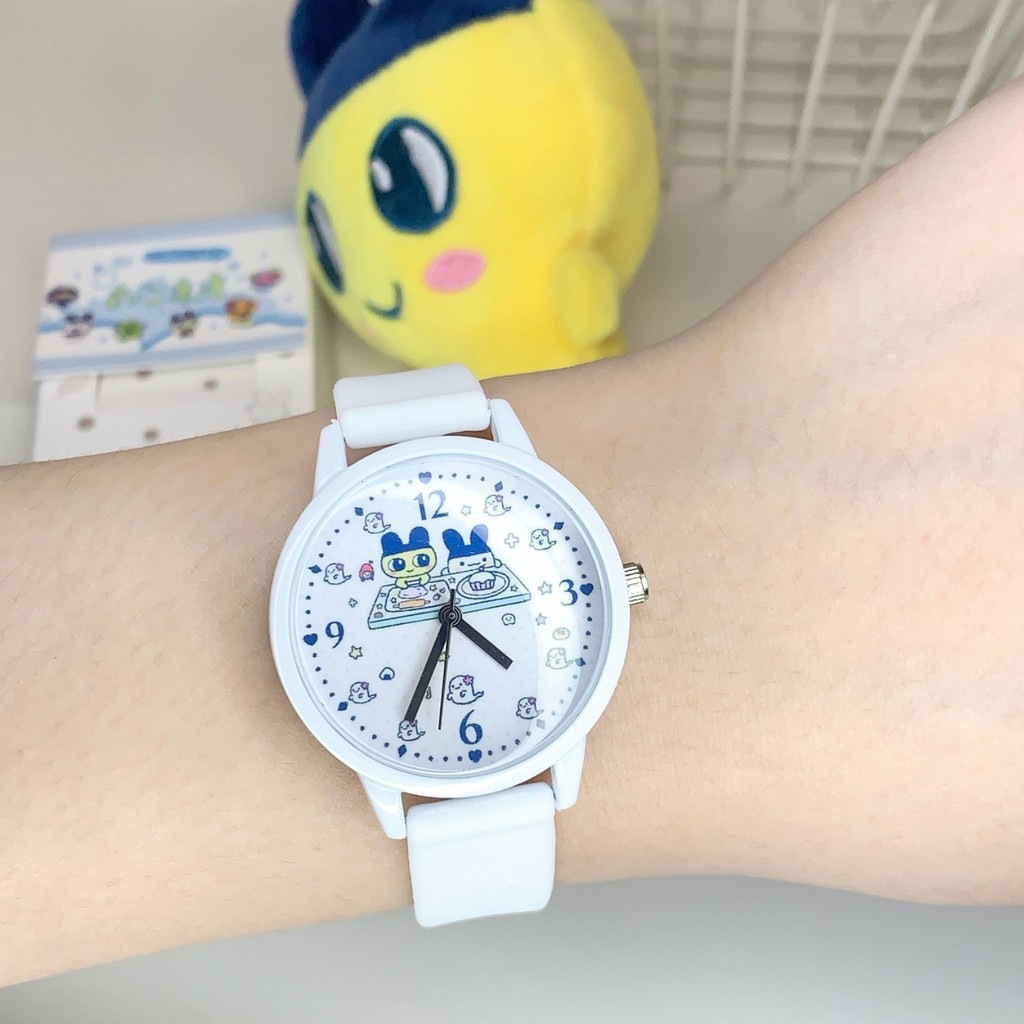 Cute Tamagotchi Silicone Watch Student Wristwatch Silent Quartz Watch Accessory Anime Toy Gift Box