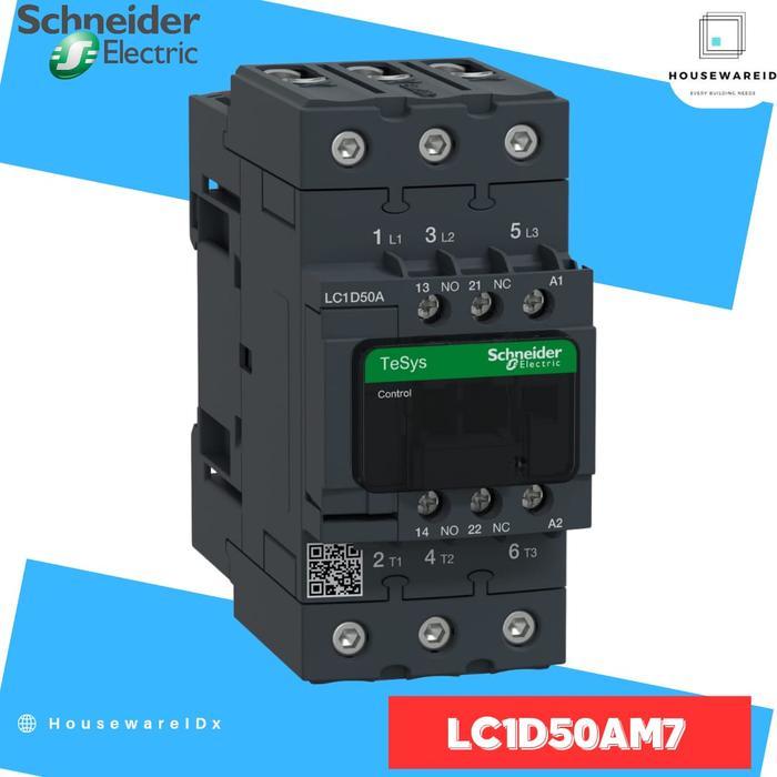 KONTAKTOR 3P 50A SCHNEIDER LC1D50AM7 220V ORIGINAL / KONTAKTOR 3 PHASE 50 AMPERE LC1D50A / CONTACTOR