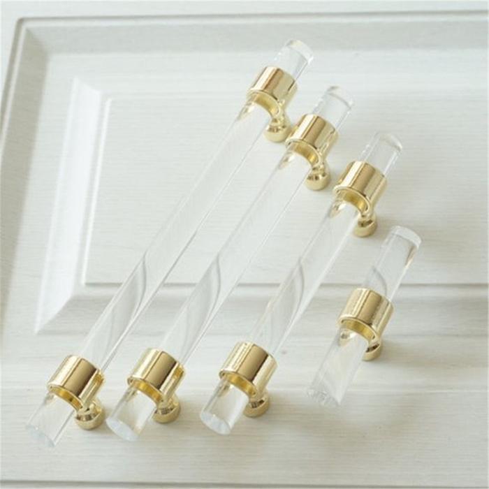 Transparent Acrylic Handle Bening Tarikan Laci Kaca Crystal Gagang