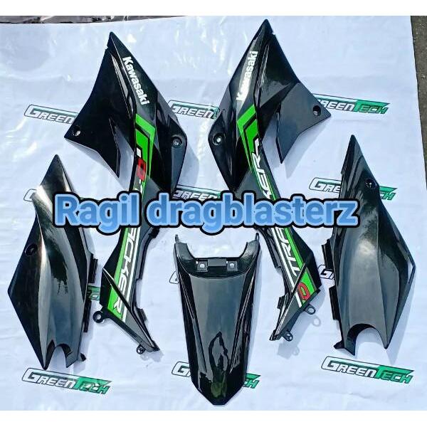 Cover Body Set Klx 150 Dtracker Bf Full Hitam Original Kawasaki