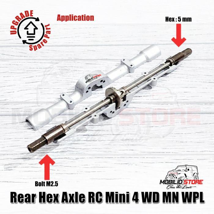 UPGRADE PART - HEX METAL 5 MM RODA BELAKANG REAR WHEEL RC MN