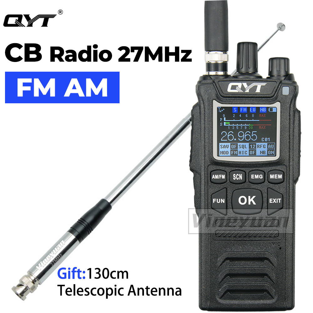 CB Radio 27MHz QYT CB-58 26.965-27.405MHz FM AM Mode Citizen Band Radio CB58 4W Handheld Walkie Talk