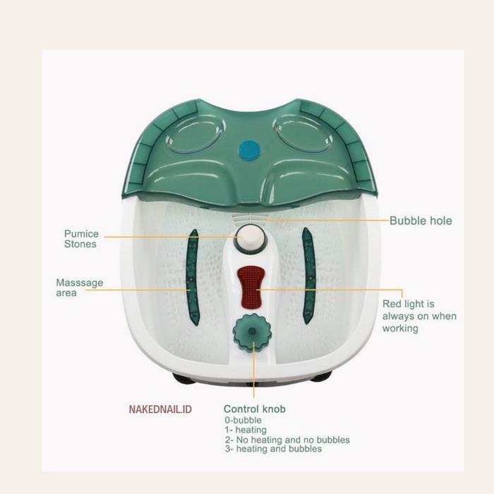 FOOT SPA MASSAGE HEATER + BUBBLE ALAT RENDAM KAKI ELEKTRIK FOOT SPA RENDAM KAKI HEATER