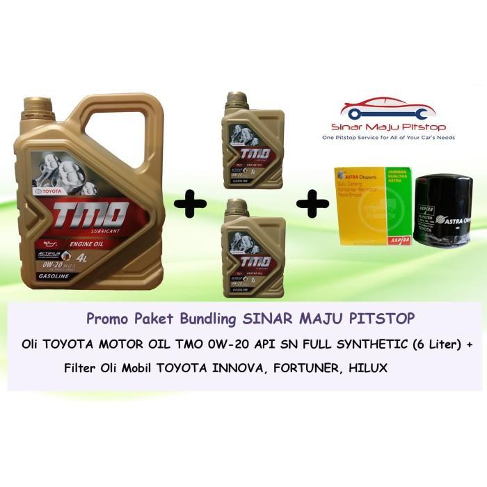 Paket Oli Mobil TMO GOLD 0W-20 (6 LITER) + Filter Oli TOYOTA INNOVA