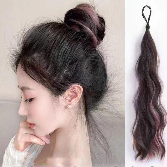 Ekor Kuda Wig Warna Warni Ikat Rambut Palsu Hair Extension Rambut Panjang Ekor Kuda Tinggi