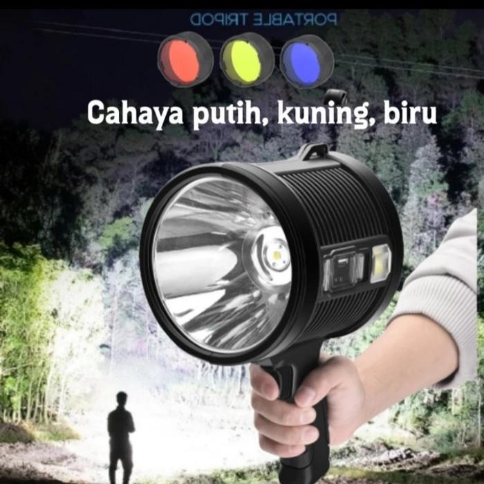 Senter Sorot Berburu Senter Tembak Camping Charger SUPERTERANG W5113