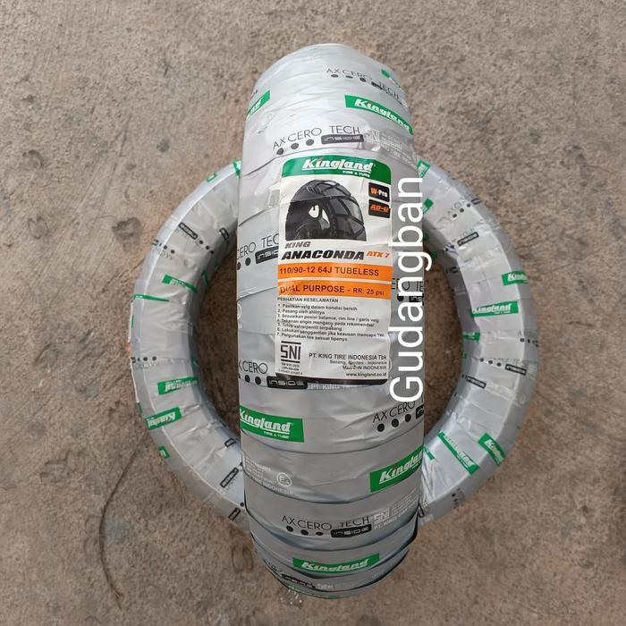 ( AXCERO TECH - KING ANACONDA ATX 7 ) BAN LUAR KINGLAND 110 90 12 SEMI TRAIL ATX7 SCOOPY FREEGO