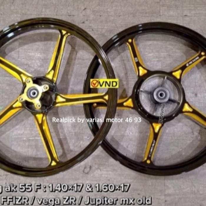 Roda pelek VND Velg Racing AK 55 two tone 140x17 & 160x17 - force 1/Jupiter Z/ Jupiter Mx 135 Old/ V