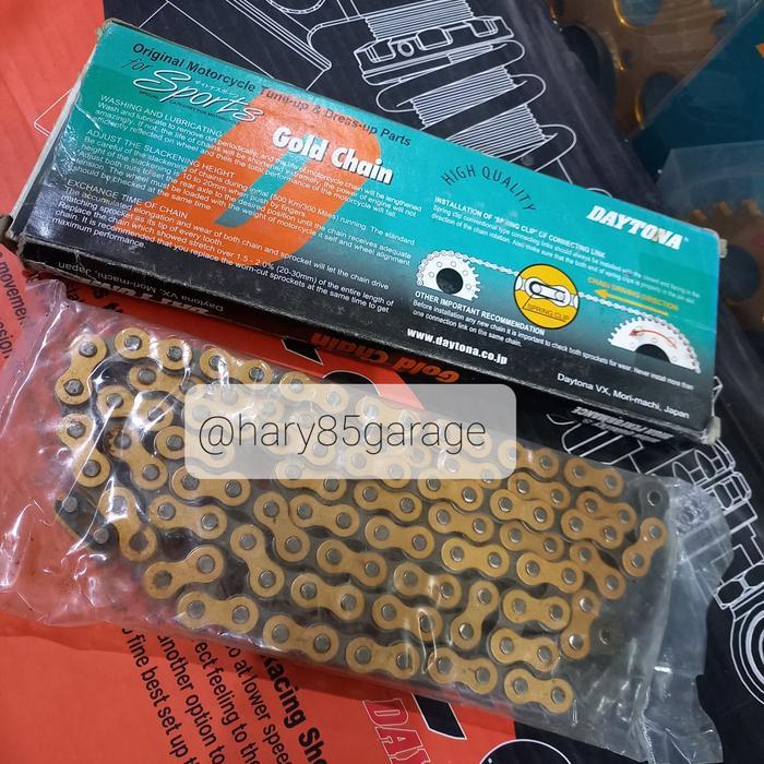 Rante Rantai Daytona 428 110L Gold Original Japan