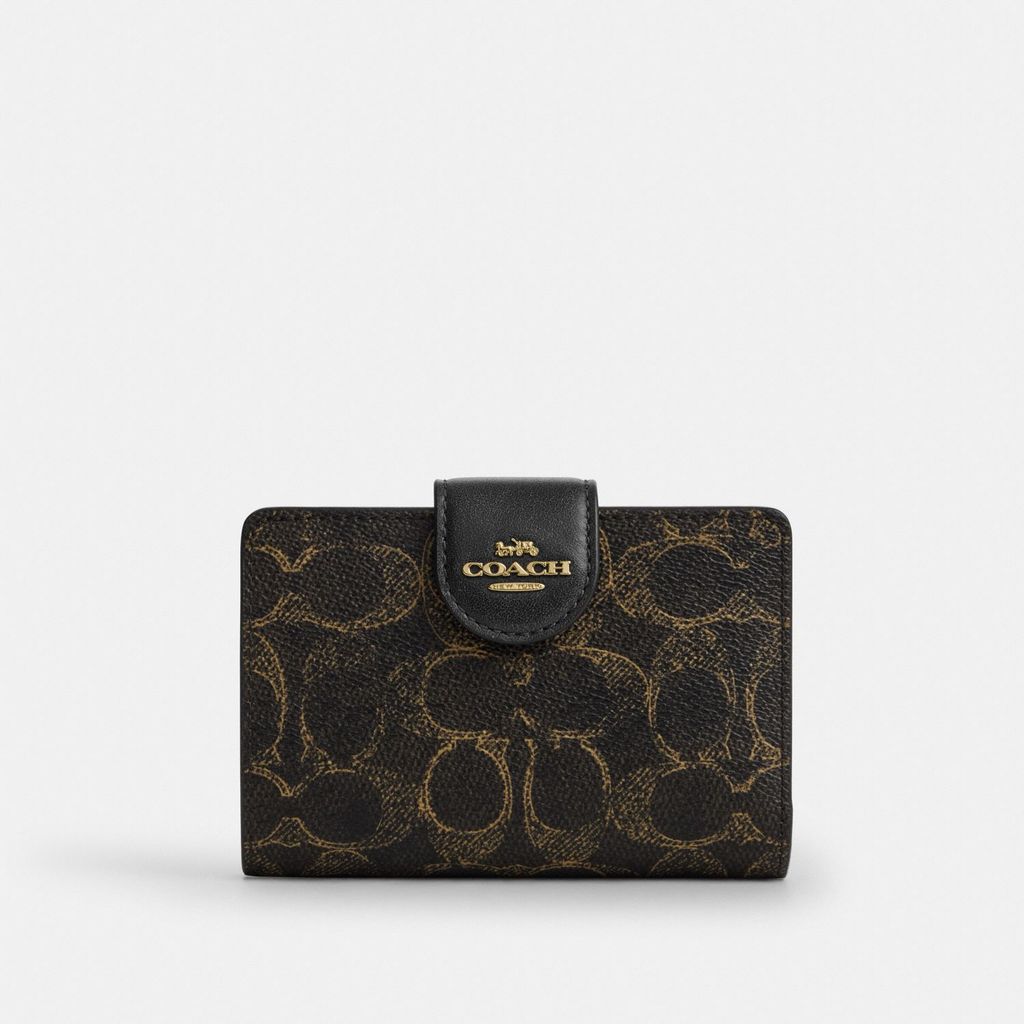 Coach Medium Corner Zip Wallet In Loved Signature Canvas - Dompet Wanita