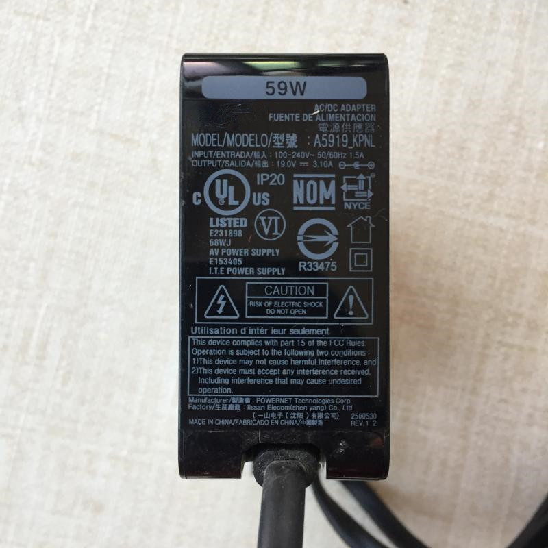 Original A5919_KPNL A5919-KPNL AC DC Adapter Charger For SAMSUNG Monitor Power Supply BN44-00887E