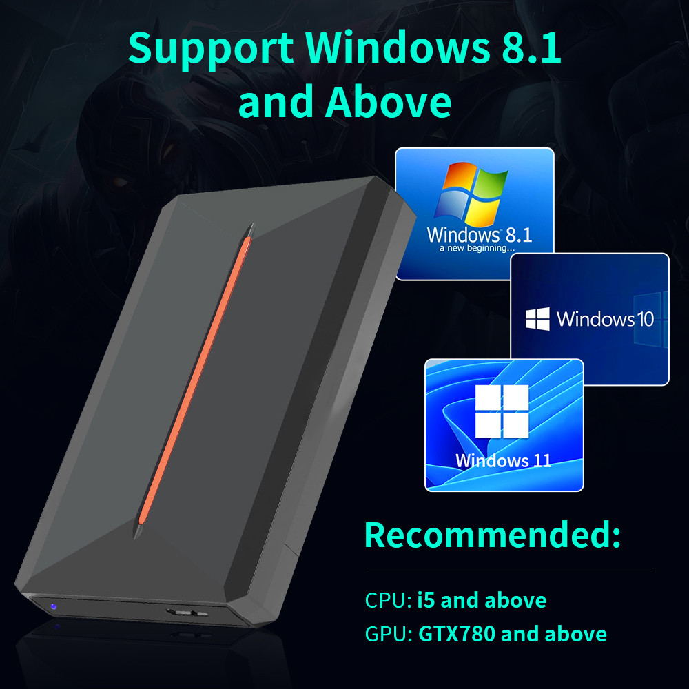 Launchbox OS 500GB Portable Gaming HDD Retro Game Console with 3700+PC/3D Games for