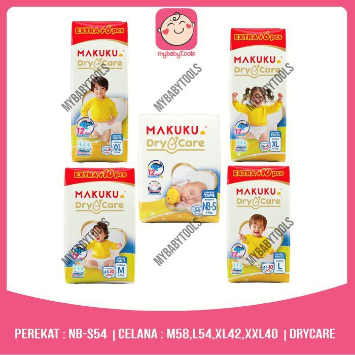 Terlaris Best Quality 100% Original Makuku Dry Care Tape Nb-S54 Pants M48+10 L44+10 Xl36+6 Xxl34+6