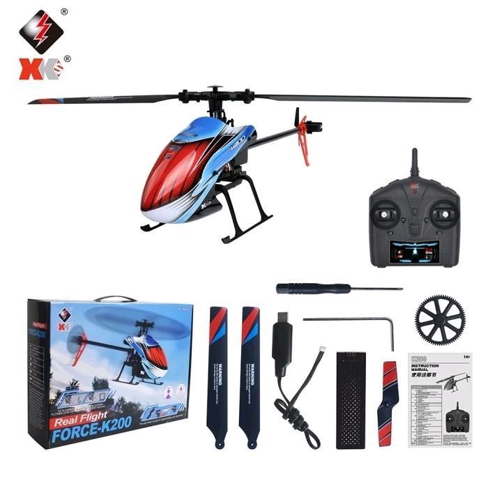 WLToys XK K200 Rc Helikopter 4Ch RC Pesawat 2.4G 3D 6G Sistem