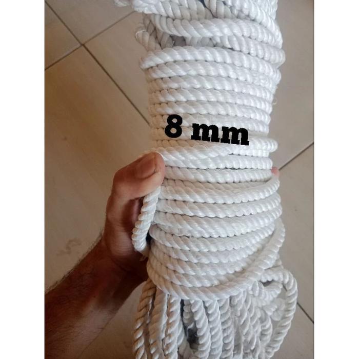 TALI 8MM KURALON BAHAN KAIN TALI IKAT BARANG MOBIL