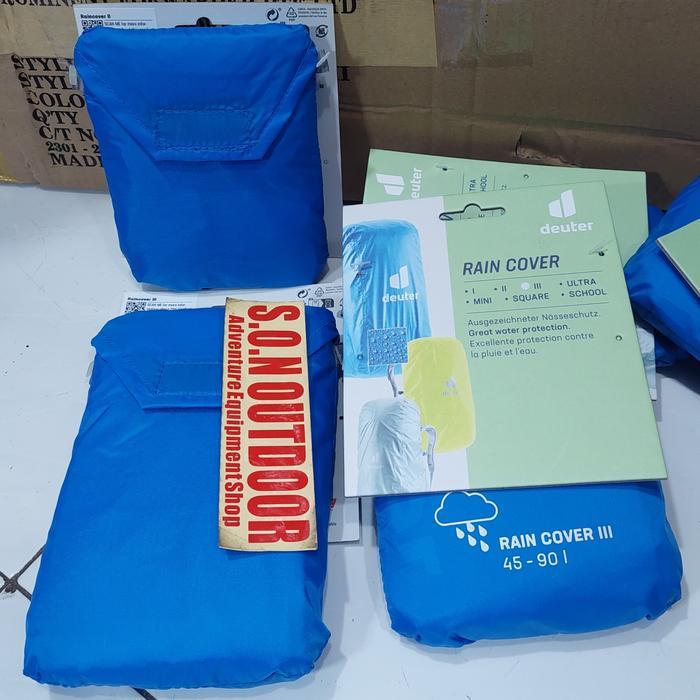 DEUTER RAINCOVER 1 2 3 RAIN COVER BAG COVERBAG SARUNG TAS ORIGINAL