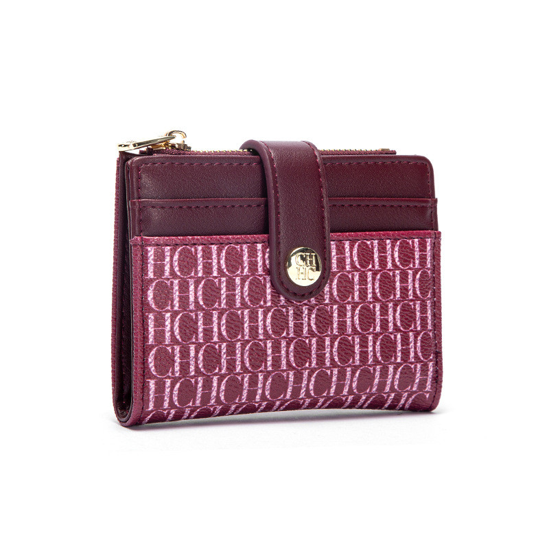 CHCH Luxury Brand Classic Retro Square Design Card Case Fashion Button Classic Folding Money Clip