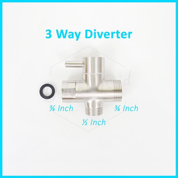 Juana - 3 Way Diverter Diverter Shower Column Stainless Steel