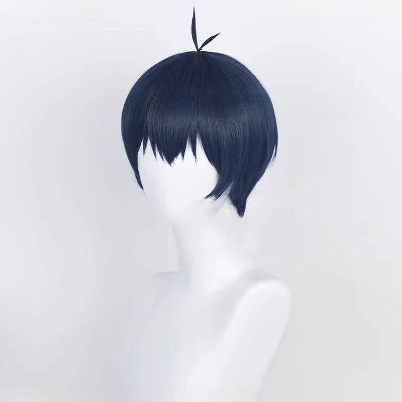 Anime Isagi Yoichi Cosplay Wig Short Black/Blue Cosplay Wigs Heat Resistant Yoichi Isagi Wigs