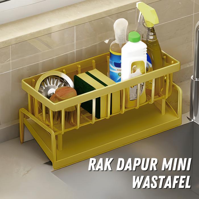 Rak Gantung Organizer Wastafel Cuci Piring / Rak Keran Wastafel Dapur Gantung Rak Wastafel Estetik