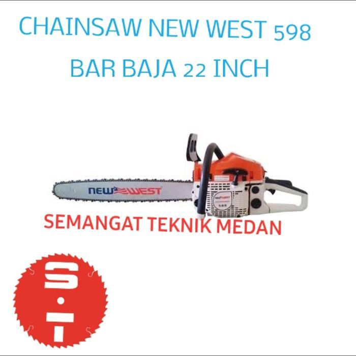 NW598 MESIN CHAINSAW CHAIN SAW GERGAJI POTONG KAYU 22 " NEW WEST 598