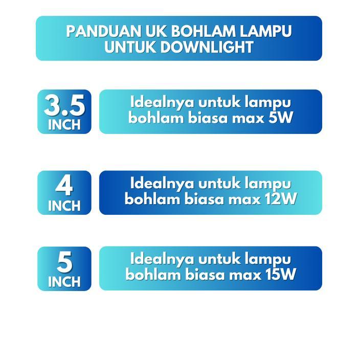 PROMO Kap Lampu downlight outbow bulat / Lampu Plafon Tempel Dinding 4INCH