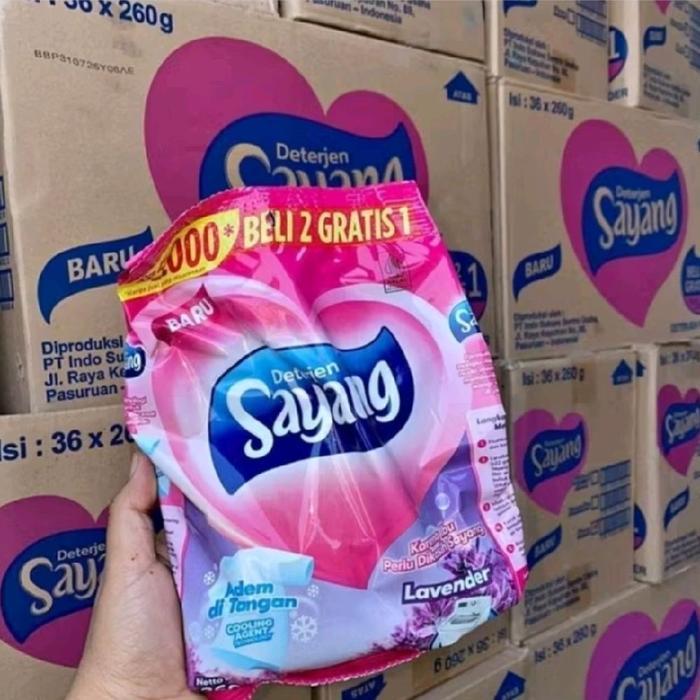 Detergen Pakaian Sayang 1 DUS Isi 36 Pcs - Adem di Tangan BR